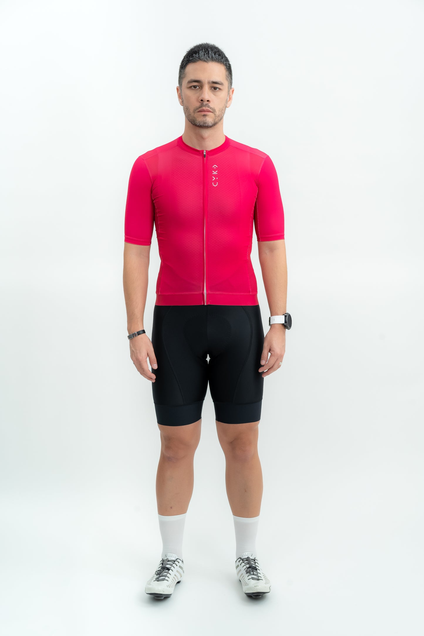 Men's Solid Jersey — Rhodamine Red