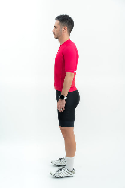 Men's Solid Jersey — Rhodamine Red