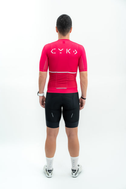 Men's Solid Jersey — Rhodamine Red