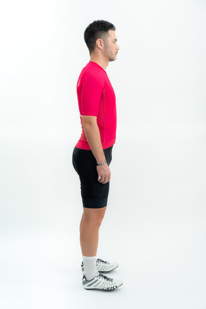 Men's Solid Jersey — Rhodamine Red