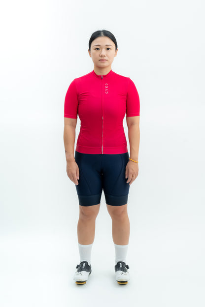 Women's Solid Jersey — Rhodamine Red