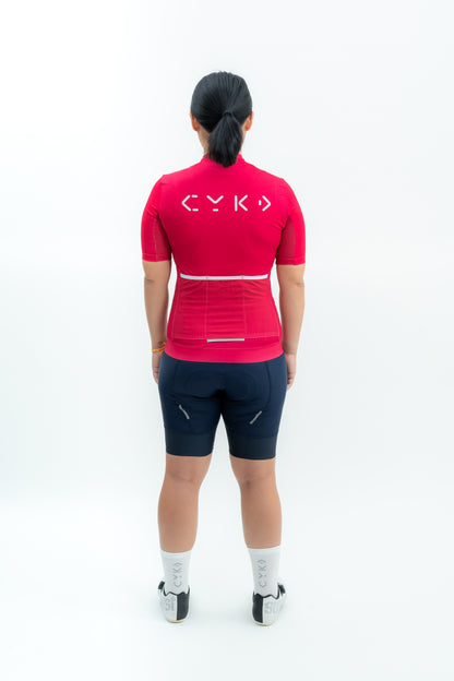 Women's Solid Jersey — Rhodamine Red