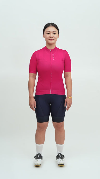 Women's Solid Jersey — Rhodamine Red